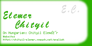 elemer chityil business card